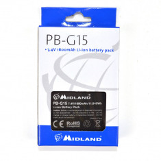 Resigilat - 2015 - Acumulator Midland PB-G15 Li-Ion 1600 mAh pentru Statie G15 / G18 Cod C1128 foto