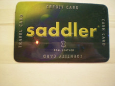 CARD NEBANCAR - SADDLER - CASH , CREDIT , IDENTITY , TRAVEL CARD - HONG KONG - NEFOLOSIT . foto