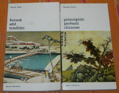 LOT 2 CARTI COLECTIA BIBLIOTECA DE ARTA - SHUICHI KATO - FORMA, STIL, TRADITIE - ARTA SI SOCIETATEA JAPONEZA. G ROWLEY - PRINCIPIILE PICTURII CHINEZE foto