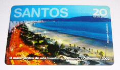 Cartela telefonica - TURISM - SANTOS - PLAJA - NOCTURN - BRAZILIA - 2+1 gratis toate produsele la pret fix - CHA1099 foto