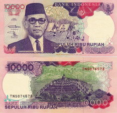 INDONEZIA 10.000 rupiah 1992 (1993) UNC!!! foto