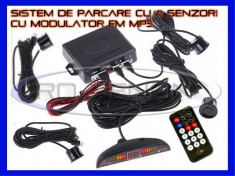 SET 4 SENZORI DE PARCARE - DISPLAY LED LCD SI AVERTIZARE SONORA, MODULATOR FM foto