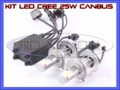 KIT LED LEDURI CREE 25W 12V, 24V - H1, H3 (1600 LM) - APRINDERE INSTANTA foto