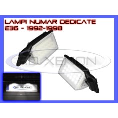 SET LAMPI DEDICATE BMW E36 - LAMPA PLACUTA NUMAR INMATRICULARE - 18 LED LEDURI SMD - CULOARE ALB XENON 6000K