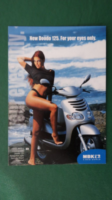 2 vederi - Reclama la scuter sexy - sporturi cu motor - necirculate foto