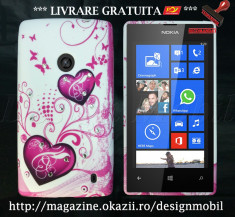 HUSA NOKIA LUMIA 520 SILICON GEL STRASURI WILD HEARTS *** LIVRARE GRATUITA *** foto