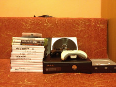 Vand consola xbox 360 slim 4gb modata +22 jocuri foto