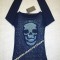 TRICOU BLEUMARIN DAMA CAP DE MORT CRANIU CRISTALE BLUZA MALETA MANECA LUNGA