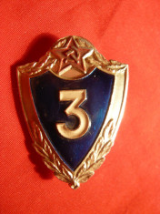 Insigna Militara URSS cls.3a ,h= 4,2 cm , metal si email foto