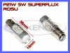 BEC AUTO LED LEDURI P21W 5W BAY15D DUBLU FILAMENT - SUPERFLUX STOP POZITIE FRANA, Universal, ZDM