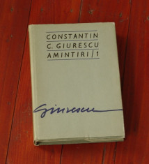 carte ----- Constantin C. Giurescu - Amintiri - Ed. sport turism 1976 - 338 pagini cu fotografii alb negru foto