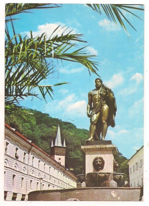 #carte postala(ilustrata) - BAILE HERCULANE-Statuia lui Hercule