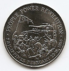 Filipine 10 Piso 1988 Comemorativa: People Power Revolution KM-250 UNC !!! foto
