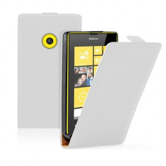 Husa Flip Case Inchidere Magnetica Nokia Lumia 520 White foto