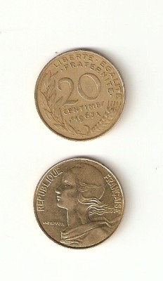 FRANTA 20 CENTIME / 1967. foto