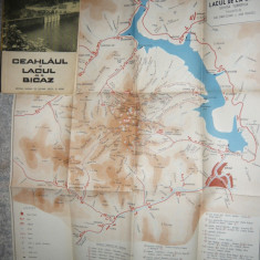 Ceahlaul si Lacul de la Bicaz - Autor colectiv ed. UCFS1963 ,cu harta mare