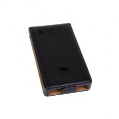 Husa Nokia Lumia 520 525 Flip Case Inchidere Magnetica Black foto