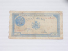 Bancnota cinci mii lei 2 Mai 1944 ~ C 0594657 ~ foto