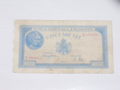 Bancnota cinci mii lei 2 Mai 1944 ~ F 0384253 ~ foto