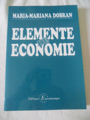 MARIA-MARIANA DOBRAN - ELEMENTE DE ECONOMIE {2001} foto