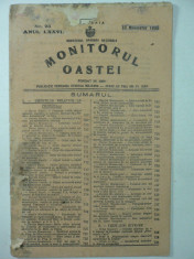 MONITORUL OASTEI - 10 NOIEMVRIE 1935 foto