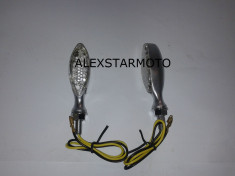 SEMNALE /SEMNALIZARI LED MOTO SCUTER ATV ARGINTIU foto