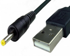 Cablu alimentare tableta, USB la JACK 2.5mm x 0.7mm, lungime 80cm foto