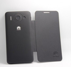 Husa neagra flip Huawei Ascend G510 + folie protectie ecran + expediere gratuita Posta - sell by PHONICA foto