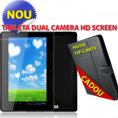 OFERTA TABLETA 7&amp;quot; INCH DUAL CAMERA ALLWINNER A13 1 GHz 512MB 4GB ANDROID 4.1 3G EXTERN + HUSA TIP CARTE foto