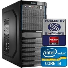Sistem Desktop, Gaming PC DeLux cu procesor IntelCore I3-3240 3.4 GHZ, 8gb DDR3 1333Mhz,HDD 1000 GB, AMD Sapphire HD7750 1GB GDDR5, DVD Writer/Reader foto