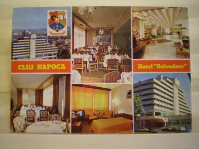 ROMANIA - CLUJ NAPOCA - HOTEL BELVEDERE - CIRCULATA . TIMBRATA . foto