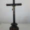 deosebit crucifix din lemn cu sfantul isus din metal