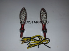 SEMNALE /SEMNALIZARI LED MOTO SCUTER ATV ROSU foto