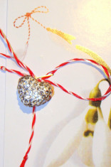 MARTISOR INIMIOARA CU CRISTALE SWAROVSKI +CADOU foto