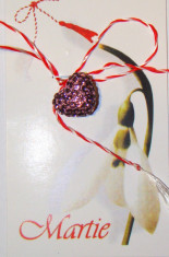 MARTISOR INIMIOARA CU CRISTALE SWAROVSKI + CADOU foto