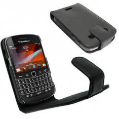 Husa toc Blackberry 9900 9930 neagra piele ecologica foto
