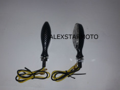 SEMNALE /SEMNALIZARI LED MOTO SCUTER ATV CARBON foto