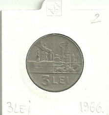 ROMANIA R.S.R. 3 LEI 1966 [1] foto