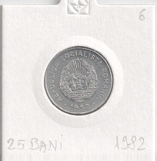 ROMANIA RSR 25 BANI 1982 [2] a UNC foto