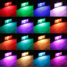 Proiector led 10w RGB Colorat Multicolor Telecomanda FILM DEMO foto