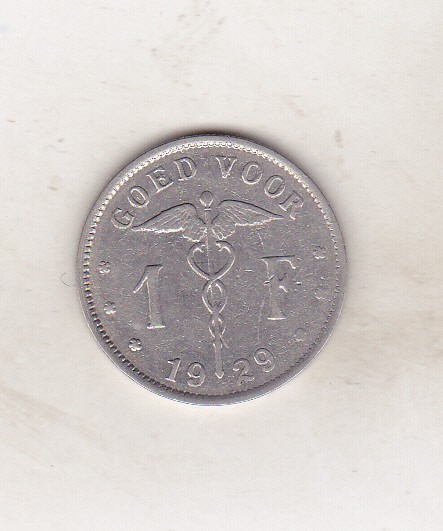 bnk mnd Belgia 1 franc 1929