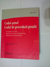 CODUL PENAL. CODUL DE PROCEDURA PENALA - TUDOREL TOADER(2011) foto