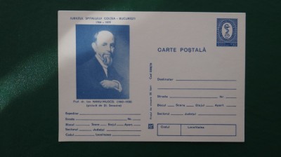 Intreg postal necirculat-Jubileul spilatului Coltea Bucuresti-pe albastru foto