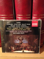 VERDI - Choruses-Overtures-Ballet Music with R. Muti (EMI-1991) - cd nou/sigilat foto