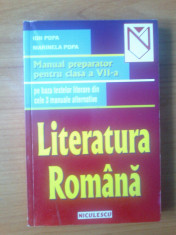 n5 Literatura romana-manual preparator pentru clasa a VII a -Ion Popa etc foto