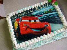 Vafe tort cu Cars / Fulger McQueen foto