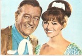 CPI (B4018) JOHN WAYNE SI CLAUDIA CARDINALE, CARTE POSTALA ILUSTRATA, NECIRCULATA, CASA FILMULUI ACIN