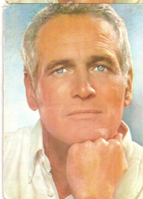 CPI (B4050) PAUL NEWMAN, CARTE POSTALA ILUSTRATA, CASA FILMULUI ACIN, SCRISA SI NECIRCULATA, (2)