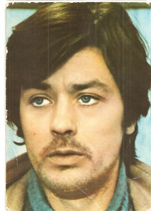 CPI (B4033) ALAIN DELON, CARTE POSTALA ILUSTRATA, CASA FILMULUI ACIN, NECIRCULATA, (2)