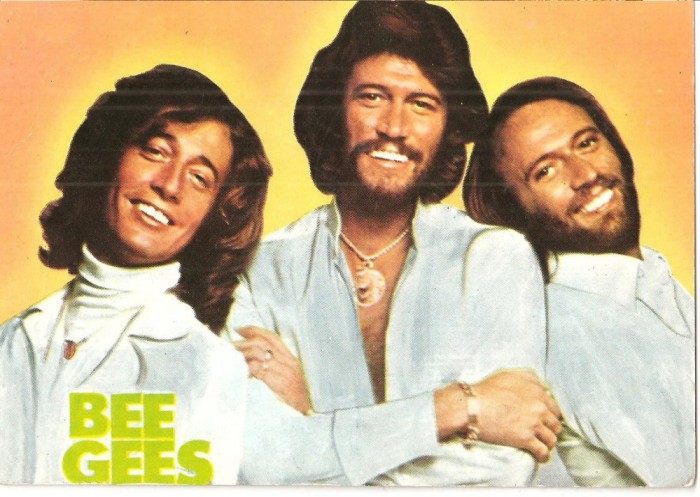 CPI (B4017) FORMATIA BEE GEES, CARTE POSTALA ILUSTRATA, SCRISA SI NECIRCULATA, CASA FILMULUI ACIN (5)